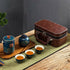 Portable Travel Tea Set with Suitcase